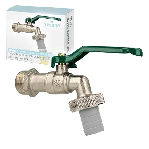 tecuro Auslaufhahn Kugelauslaufventil Zapfhahn 3/4