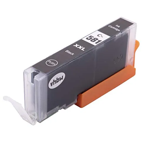 vhbw Tintenpatrone Schwarz als Ersatz für Canon CLI-581 XXL BK, CLI-581XXLBK, CLI-581PGBK XXL, CLI-581 XXL (kompatibel, 12ml + Chip)
