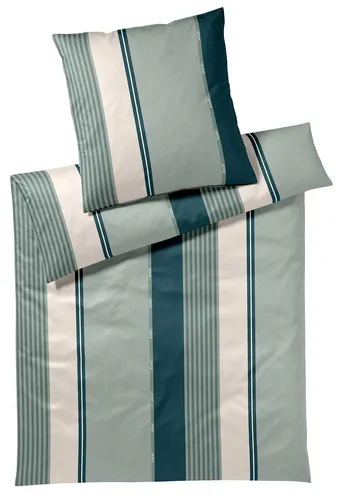 Joop! Bettwäsche Herringbone Stripes 4125-04 emerald in grün von JOOP!