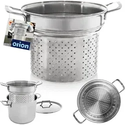 Orion Nudelkoch-Einsatz Nudelkocher Pastatopf aus Edelstahl 24 cm ANETT 8 L