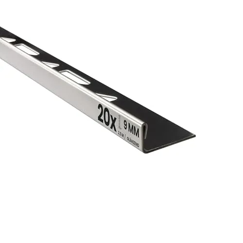20x L-Profil Edelstahlschiene 250cm - Fliesenschiene für perfekten Kantenschutz - Hochwertige L-Profil Fliesenschiene aus V2A Edelstahl, ideal für Kantenschutz und dekorative Übergänge. Pflegeleicht und langlebig, perfekt für Wohn- und Arbeitsbereiche.