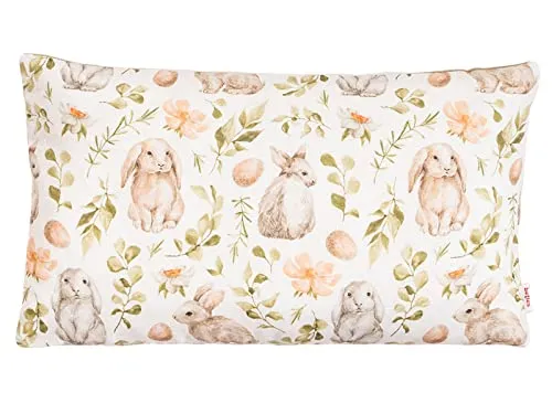 beties Hoppel Kissen-Bezug ca. 30x50 cm Kissen-Hülle Dekokissen Überzug im süßen Häschen Tier-Motiv