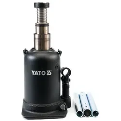 YATO Wagenheber YT-1715 - Hydraulischer Stempelwagenheber für LKW, mit einer Tragfähigkeit von 12 Tonnen und einer Hubhöhe von bis zu 593 mm - ideal für Werkstätten.