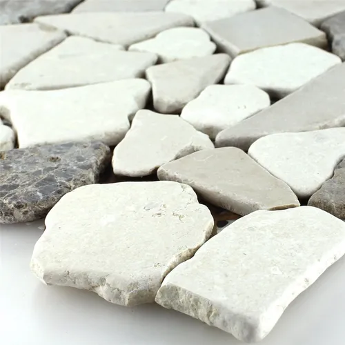 Mosaikfliesen Marmor Bruch Coffee Beige für Badezimmer Wandverblender Küche WC