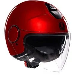 AGV Eteres Mono Jethelm - Rot - XL - ECE 2206-zugelassener Motorradhelm aus thermoplastischem Material, mit anpassbaren Wangenpolstern für optimalen Tragekomfort und integrierter Sonnenblende für besten Schutz bei urbanen Abenteuern.