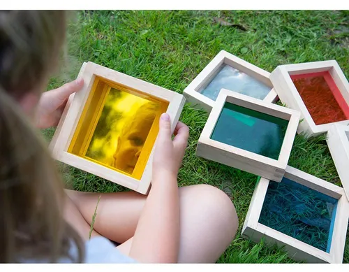 TickiT sensorisches Spielzeug Holz Quadrate