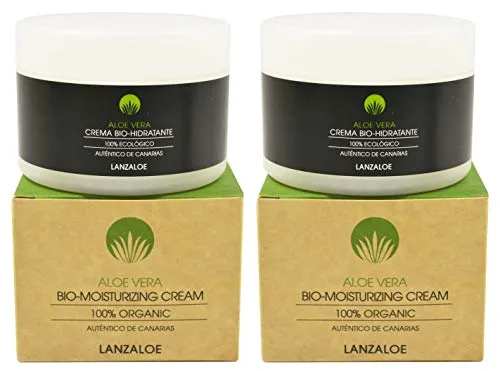 Lanzaloe Bio-Feuchtigkeitscreme 100% Ökologisch 200ml x 2 Einheiten