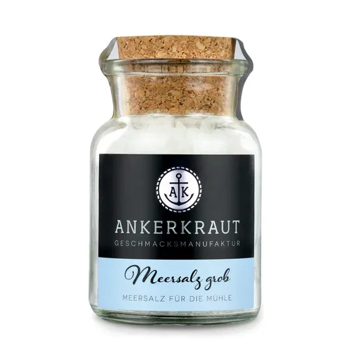 Meersalz grob, 170g im Korkenglas von Ankerkraut