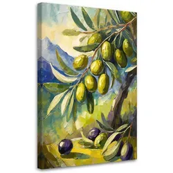 Feeby Leinwandbild, Grün, Textil, Essen/Getränk, Rechteckig, 60x90 cm, Bilder und Zubehör, Wandbilder, Leinwandbilder