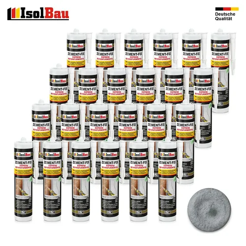 300ml Express Reparaturmörtel Zement-Fix Betongrau Fugenmörtel Mörtel 24 x