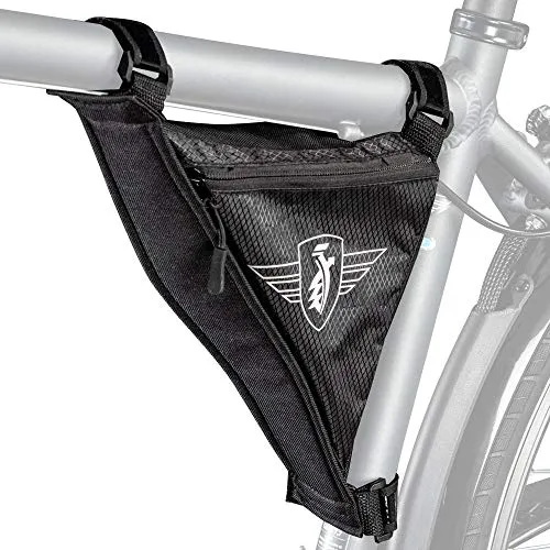ZÜNDAPP Rahmentasche Fahrrad Dreiecksrahmentasche Fahrradtasche Tasche MTB (schwarz)