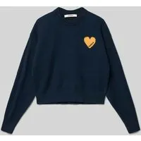 Garcia Strickpullover mit gerippten Abschlüssen in Marine, Größe 152