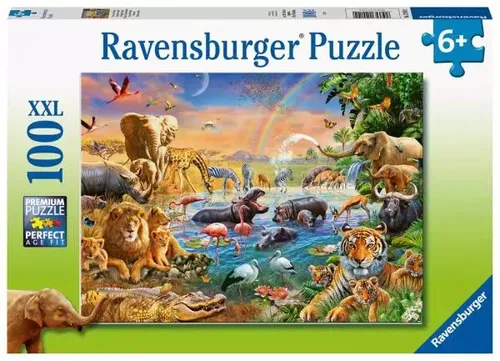 Puzzle XXL 100 elementów. Studnia w dżungli Ravensburger 4005556129102
