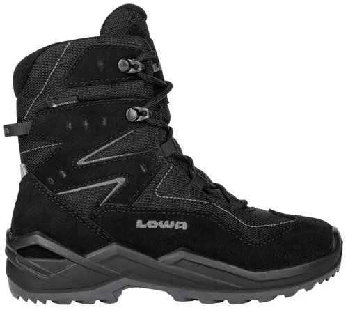 Lowa Lino Gtx Hi Jr Schwarz/Grau 42 - Wasserdichte Winterstiefel für Kinder mit GORE-TEX Membran, ideal für Schule und Abenteuer im Freien, mit seitlichem Reißverschluss für schnellen Einstieg.