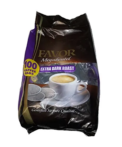 Favor Megabeutel Extra Dunkle Röstung Kaffeepads 100St.