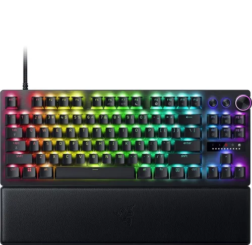 Razer Huntsman V3 Pro Tenkeyless - Gaming TKL-Tastatur - Die kompakte Schwarz Gaming-Tastatur mit US-Layout bietet blitzschnelle Reaktionszeiten und optimale Performance für E-Sport-Enthusiasten.
