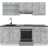 Vicco Küchenzeile R-Line, Beton/Weiß von Vicco