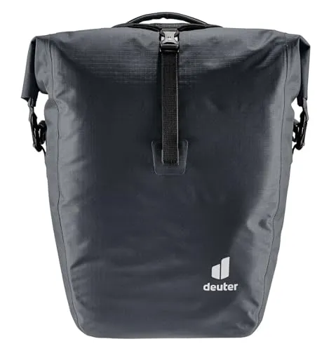 Deuter Weybridge Gepäckträgertasche graphite 25 + 5 L - Fahrradtaschen mit erweiterbarem Volumen von 25 auf 30 Liter, ideal für längere Fahrradtouren und sicheres Verstauen von Ausrüstung.
