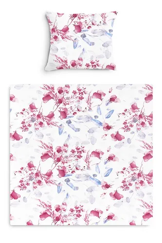 Amilian Babybettwäsche Kinderwagenset - 2tlg. Kinderbettwäsche - 80x80cm + 35x40cm, 100% Baumwolle, 2 teilig, Bettwäscheset für Kinderwagen, Wiege, Babybett - Baby Bettwäsche