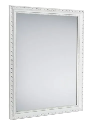 MIRRORS AND MORE Dekospiegel LOLA - Eleganter Wandspiegel in Weiß - Dekospiegel, Serie: Lola, mit dekorativem Holzrahmen, ideal für stilvolle Wandgestaltungen und sorgt für mehr Licht im Raum.
