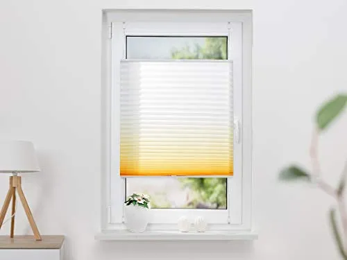 K-home® Klemmfix-Plissee Farbverlauf Gelb 95 x 210 cm in gelb von K-home