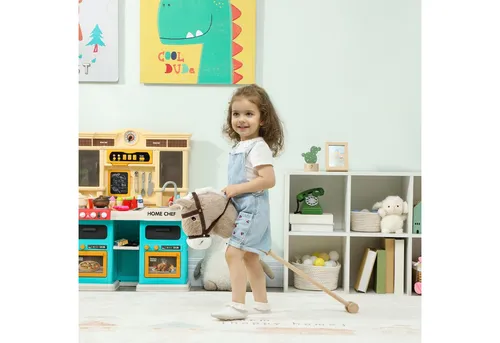 AIYAPLAY Hobby Horse Steckenpferd mit Sound - Steckenpferd für Kinder ab 24 Monaten, fördert Kreativität und Gleichgewicht. Mit realistischen Soundeffekten und leichtlaufenden Rädern für drinnen und draußen.