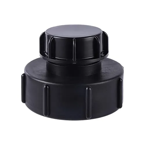 FOGWOWO IBC Tank Tubehör,IBC Tank Adapter S100x8 Zu Reduzierung S60x6 Grobgewinde mit S60 IBC Tank Tankabdeckung Endkappe Adapter Wasserhahn Gartenschlauch Für 1000l Wassertank