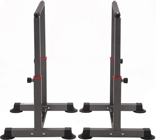 HMS PW30 Pro Liegestützgeländer - Kraftstation für Heim-Fitnessstudio, verstellbar von 57 bis 87 cm, ideal für Gewichtheben und Yoga mit einer Tragfähigkeit von bis zu 150 kg.
