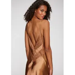 Produktbild LASCANA Negligé mit Spitze besetzter Rückenausschnitt braun 34