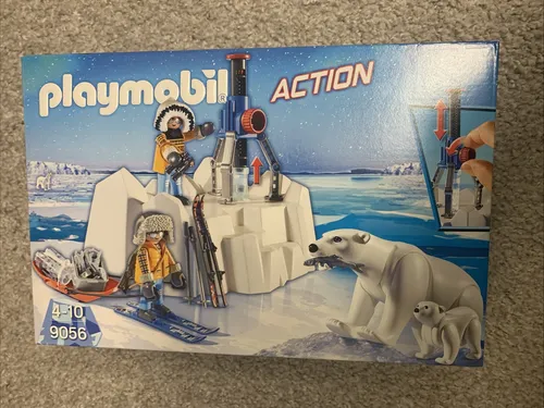 Playmobil 9056 Polar Ranger mit Eisbären – Abenteuer im Schnee - Gemischte Lots: Spannendes Spielset mit Polarforscher und Eisbären, fördert kreatives Spielen und Entdecken der Tierwelt.