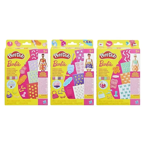 Hasbro Play-Doh Barbie Spielset mit Glitzer & Edelsteinen - Das Play-Doh Barbie Spielset bietet kreative Designer Musterbögen mit Glitzer und Edelsteinen. Ideal für stundenlangen Spielspaß und kreative Entfaltung! Perfekt für kleine Künstler und Knetfreunde!  