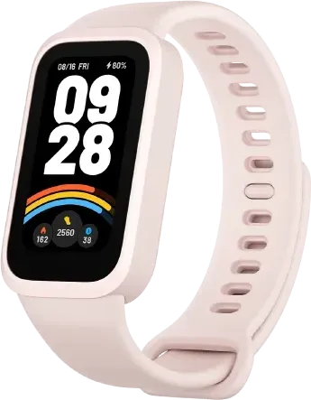 Xiaomi Smart Band 9 Active - Smartband mit 1,47 Zoll Display, ideal für Fitness-Tracking und Alltag, in stylischem Pink und aus hochwertigem Silikon gefertigt.