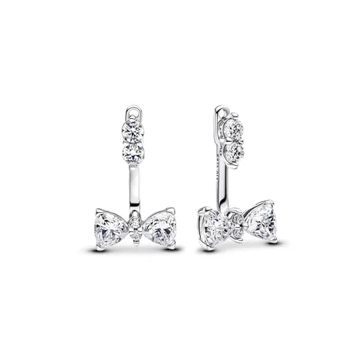 Pandora Ohrring-Set: Funkelnde Schleifen Ohrstecker 93543C01 - Ohrringe aus Sterling Silber mit funkelnden Zirkonia, verleihen jedem Outfit einen Hauch von Eleganz und Glamour.