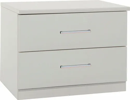 Wimex Nachtkommode Anna - Moderne Eleganz für Ihr Schlafzimmer - Nachtkonsolen mit schickem Design und pflegeleichter Oberfläche. Wählen Sie aus verschiedenen Farben und genießen Sie die edlen chromfarbenen Akzente.