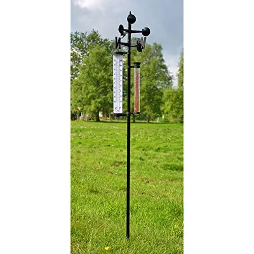 Gravidus Wetterstation mit Thermometer, Regenmesser und Windmesser