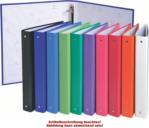 EXACOMPTA Ringbuch, 4-Ring-Mechanik, DIN A4, pink