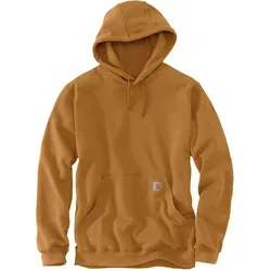 Carhartt Marquette Midweight Kapuzenpullover - Hellbraun - M - Mittelschwerer Fleece-Pullover mit lockerer Passform, verstellbarer Kapuze und praktischen Handwärmetaschen. Ideal für komfortable Freizeitlooks.