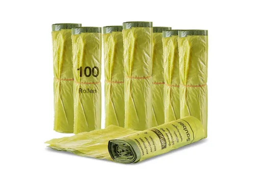 BigDean 100 Rollen Gelber Sack in gelb von BigDean