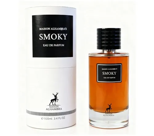 Maison Alhambra Smoky Eau de Parfum - Intensiver Unisexduft mit orientalischen und rauchigen Noten. Ideal für besondere Anlässe, verleiht eine sinnliche Aura mit langanhaltender Tiefe.