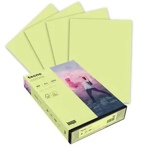Inapa tecno colors, 2100011407, Kopierpapier leuchtend grün 80g/qm A4 Coloured