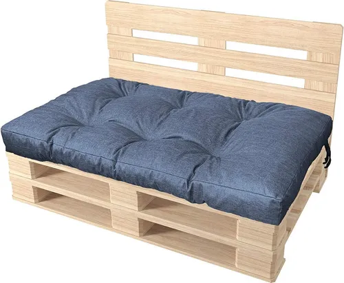 Pillows24 - Palettenkissen wasser- und UV-beständig - Sitzkissen | Polster für Europaletten 120x80 - Palettenmöbel - Outdoor/Indoor, Blau