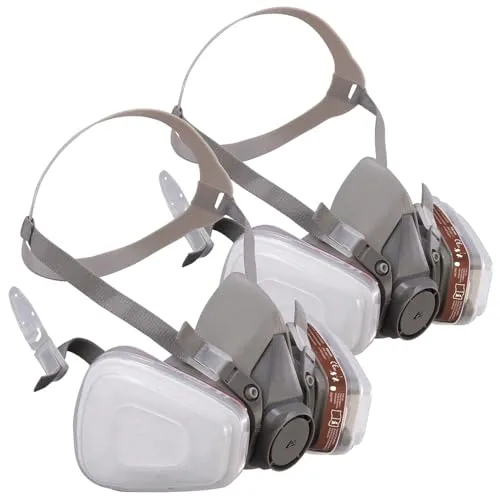 AGT Atemschutz Halbmasken: 2er-Set Atemschutzmasken mit je 2 Gas- und Partikelfiltern (Atemschutz mit Partikelfilter, Maske mit Gasfilter)