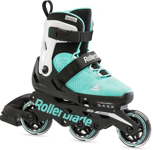 ROLLERBLADE MICROBLADE 3WD Inline Skate 2024 aqua/white - 33-36,5 - Inliner für Kinder, verstellbar in 4 Größen für optimale Anpassung. Der Microblade 3WD bietet Komfort, Stabilität und Kontrolle, perfekt für Anfänger und Fortgeschrittene.