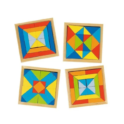 Goki 57572 World of Shapes - Puzzle I, kreatives Lernspiel für Kinder mit bunten Formen und Motiven