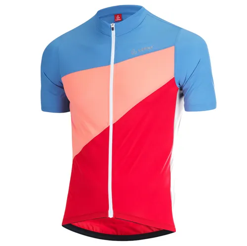 Löffler Fahrrad-Shirt Bike Jersey Lefty (Full-Zip, 3 Rückentaschen, schnelltrocknend) bunt Herren, Größe: 48