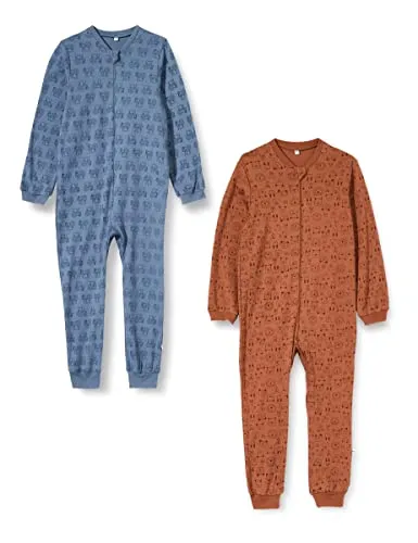 PIPPI Unisex Baby Nightsuit -Zipper (2-Pack) Pajamas, Blue Mirage, 80 EU - Schlafstrampler für Baby-Mädchen aus Öko-Tex Materialien, 2-teiliges Set mit praktischem Reißverschluss für einfaches An- und Ausziehen.