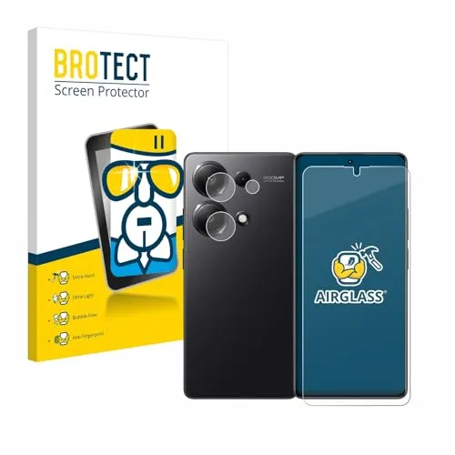 BROTECT Schutzglas für Xiaomi Redmi Note 13 Pro 4G (Display+Kamera) Schutzfolie Panzer Folie Glas[Extrem Kratzfest, Anti-Fingerprint, Ultra-]