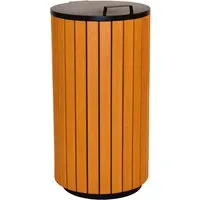 PROREGAL® Mülleimer 90L - Robuster Abfallbehälter in Holzoptik - Haushaltszubehör: Robuster 90L Abfallbehälter mit verzinktem Innenbehälter, ideal für Außenbereiche, wetterfest und langlebig.