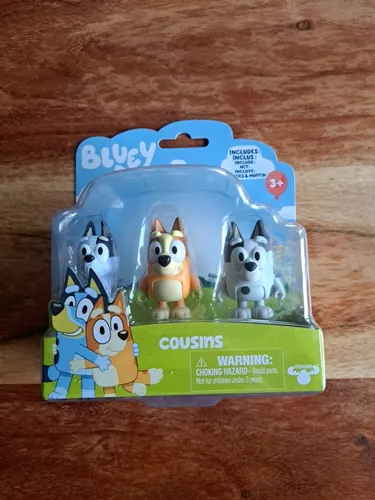 Figur Bluey Cousins Bingo Socks Muffin 3er Pack Neu OVP Moose Enterprise