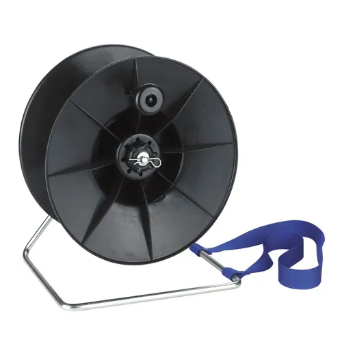 Breitbandhaspel mit Brusttragegestell - Weidezaunbänder & -seile, praktische Kunststoffhaspel für eine einfache Handhabung und sicheren Transport von Weidezaunmaterial.